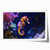 Vibrant marine life wall art print showcasing colorful fish illustrations on a textured background, rolled and ready for display in any aquatic-themed decor.