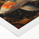 Vibrant rolled canvas wall art showcasing a colorful marine life fish design, perfect for ocean-themed décor. Ideal for enhancing interior spaces with an aquatic vibe.
