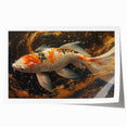 Colorful marine life wall art print showcasing various fish species in vibrant hues, rolled and packaged in a durable cardboard tube for easy display.