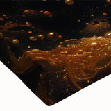 Close-up of a vibrant marine life wall art piece featuring colorful fish and aquatic plants, printed on stretched canvas with a textured finish, ideal for ocean-themed decor.