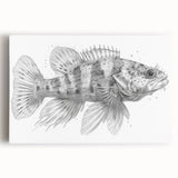 Colorful marine life-themed stretched canvas wall art featuring vibrant fish designs, perfect for ocean lovers and home decor enthusiasts, showcasing intricate details and textures.