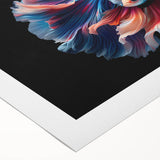 Vibrant marine life wall art design on a rolled canvas, showcasing colorful fish and ocean elements, ideal for enhancing home decor with aquatic themes.