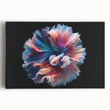 Vibrant marine life fish design stretched canvas wall art collection showcasing colorful aquatic creatures, ideal for enhancing ocean-themed decor.
