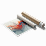 Colorful marine life wall art print showcasing vibrant fish illustrations against a soft blue background, ideal for adding an aquatic theme to home decor.