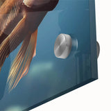 Vibrant close-up of a marine life wall art piece showcasing colorful fish designs on acrylic glass, perfect for enhancing aquatic-themed decor.