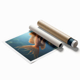 Vibrant marine life wall art print showcasing colorful fish and aquatic patterns, rolled and ready for framing, perfect for ocean-themed decor.