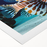Vibrant marine life wall art design on rolled canvas, showcasing colorful fish and underwater scenes, perfect for ocean-themed decor in homes or offices.