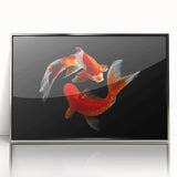 Framed wall art collection showcasing a vibrant marine life fish design with a sleek silver frame, perfect for enhancing coastal decor and ocean-themed interiors.