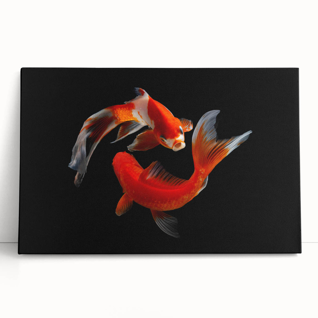 Vibrant marine life canvas wall art showcasing various colorful fish species, perfect for ocean-themed decor. Ideal for adding a lively touch to any room.