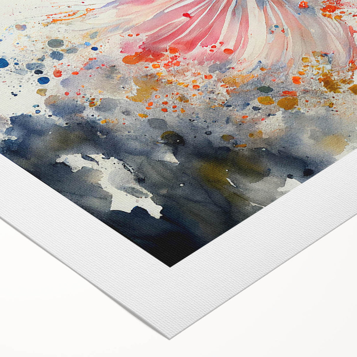 Vibrant marine life wall art design on rolled canvas, showcasing colorful fish and ocean motifs, ideal for enhancing coastal-themed decor. Perfect for art lovers.