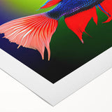 Colorful marine life fish design on rolled canvas wall art, showcasing vibrant ocean creatures with intricate details, perfect for home decor or art enthusiasts.