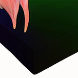 Close-up of a vibrant marine life wall art design featuring colorful fish and corals on stretched canvas, perfect for ocean-themed home decor.