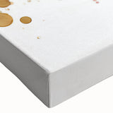 Close-up of a vibrant stretched canvas wall art showcasing a colorful marine life fish design, perfect for ocean-themed decor, highlighting intricate details and textures.