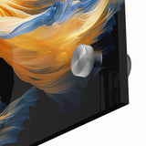 Close-up of a vibrant marine life wall art collection showcasing colorful fish designs on acrylic glass, perfect for ocean-themed decor and aquatic enthusiasts.