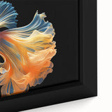 Vibrant close-up of a framed marine life fish design wall art collection, showcasing colorful aquatic species against a textured background, perfect for ocean lovers.