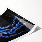 Vibrant jellyfish wall art print showcasing a stunning marine life design with intricate details and vivid colors, perfect for ocean-themed decor and art collectors.