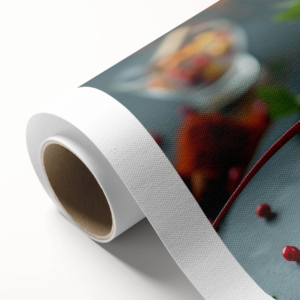 Vibrant rolled canvas featuring a detailed lobster design, showcasing intricate marine life art. Perfect for ocean-themed decor, delivered in protective packaging.