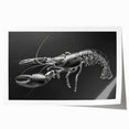Vibrant marine life wall art featuring a detailed lobster design, printed on high-quality paper, perfect for coastal-themed decor and ocean enthusiasts.