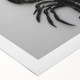 Colorful lobster design wall art on rolled canvas, showcasing intricate marine life details and vibrant hues, ideal for ocean-themed decor. Perfect for enhancing coastal interiors.