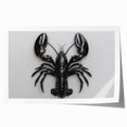 Lobster-themed wall art print showcasing intricate marine life design in vibrant colors, rolled for easy display and shipping, perfect for ocean lovers.