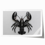 Lobster-themed wall art print showcasing intricate marine life design in vibrant colors, rolled for easy display and shipping, perfect for ocean lovers.