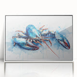 Framed acrylic wall art featuring a detailed marine life lobster design, showcasing vibrant colors and textures, perfect for ocean-themed decor in any setting.