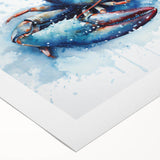 Vibrant rolled canvas featuring a detailed lobster design, showcasing intricate marine life artwork, ideal for ocean-themed decor. Perfectly packaged in a protective tube.