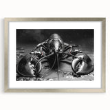 Lobster-themed wall art design framed in silver, showcasing vibrant marine life colors and intricate details, perfect for ocean-inspired home decor.