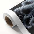 Vibrant rolled canvas wall art depicting a colorful marine life octopus design, showcasing intricate details and textures, perfect for ocean-themed decor.