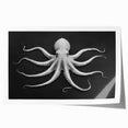 Vibrant octopus design wall art print showcasing intricate marine life details, perfect for ocean-themed decor. Features bold colors and dynamic patterns on high-quality paper.