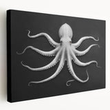 Vibrant stretched canvas wall art depicting a beautifully detailed octopus design, featuring rich colors and intricate patterns, perfect for marine life enthusiasts.