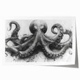 Colorful octopus wall art print showcasing intricate marine life design with vibrant details, perfect for ocean-themed decor or art collections.