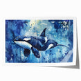 Vibrant rolled print showcasing a detailed orca design from the Marine Life collection, perfect for ocean-themed decor. Ideal for art enthusiasts and marine lovers.