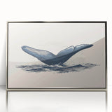Framed acrylic wall art showcasing a stunning orca design, featuring vibrant marine life colors and a sleek silver frame, perfect for ocean-themed decor.
