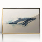 Framed acrylic wall art featuring a stunning orca design, showcasing vibrant marine life colors. Ideal for ocean-themed decor, enhancing any living space.