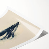 Stunning rolled print of a vibrant marine life orca design, showcasing intricate details and bold colors, perfect for ocean-themed decor in any setting.