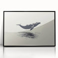 Framed wall art featuring a striking orca design against a black background, showcasing marine life with vibrant colors and intricate details, perfect for ocean lovers.