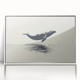 Framed acrylic wall art featuring a striking orca design, showcasing vibrant marine life colors on a white background, perfect for ocean-themed decor.