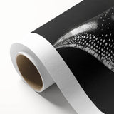 Vibrant rolled canvas showcasing a marine life ray design, featuring intricate details and colors, ideal for ocean-themed decor. Packaged securely in a cardboard tube for safe delivery.