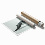 Vibrant marine life wall art print featuring a colorful ray design, perfect for coastal-themed decor. Rolled and ready for framing, showcasing intricate details and textures.