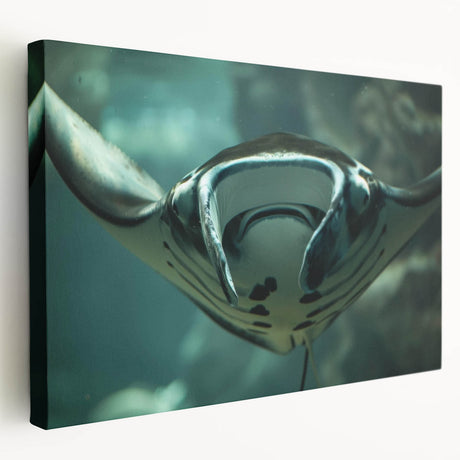 Stretched canvas wall art showcasing a vibrant marine life ray design, featuring intricate details and rich colors, ideal for ocean-themed home decor.