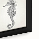 Close-up of a vibrant seahorse design wall art piece, featuring intricate marine life details and rich colors, ideal for ocean-themed decor.