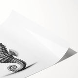 Colorful marine life wall art featuring a vibrant seahorse design, printed on rolled canvas, perfect for ocean-themed decor. The artwork showcases intricate details and a lively palette, ideal for enhancing any coastal-inspired space.