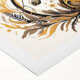 Colorful rolled canvas featuring a vibrant marine life design showcasing a seahorse, ideal for ocean-themed decor. Perfect for adding a touch of aquatic elegance to any room.