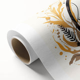 Colorful rolled canvas wall art featuring a vibrant seahorse design, showcasing intricate marine life details, perfect for ocean-themed decor or gifts.