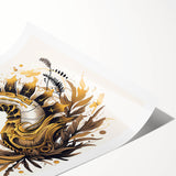 Colorful seahorse wall art print showcasing intricate marine life designs, rolled for easy shipping and display, ideal for ocean-themed decor.