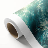 Vibrant rolled canvas wall art featuring a detailed marine life shark design, showcasing shades of blue and grey, perfect for ocean-themed decor.