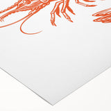 Vibrant rolled canvas wall art showcasing a detailed marine life shrimp design, featuring rich colors and intricate patterns, perfect for ocean-themed decor.