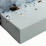 Close-up of a vibrant marine life design featuring colorful shrimp on stretched canvas, perfect for ocean-themed decor and wall art enthusiasts.