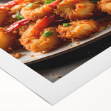 Vibrant rolled canvas wall art showcasing a detailed marine life shrimp design, featuring intricate colors and textures, perfect for ocean-themed decor.